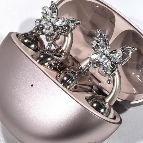 Mariposa para auriculares de clip con orejas abiertas, diamantes de imitación para clip en los auriculares abiertos, elegantes accesorios decorativos de circonita, exquisita decoración de bricolaje