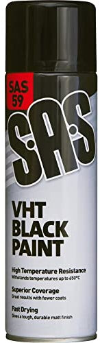 500ml Very High Temperature Spray Paint Matt Black for Exhaust Stove BBQ Fire Grill Chiminea