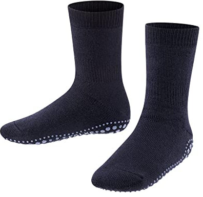 FALKE Unisex Kinder Stoppersocken Catspads K Hp Baumwolle Wolle rutschhemmende Noppen 1 Paar, Blau Dark Marine 6170, 39/42 EU