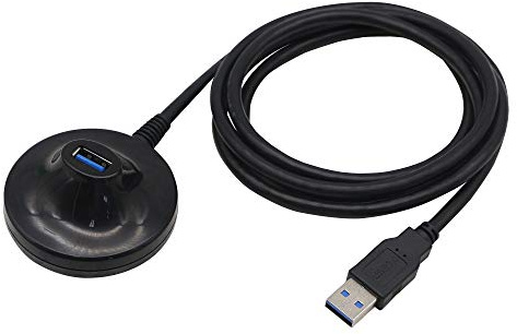 PNGKNYOCN 4.7 Feet USB 3.0 Extension Cable with Pedestal Male to Female Data Transfer Cord 5Gbps，for USB Flash Drive, Keyboard, Mouse