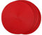 BAOFIN Platzdeckchen-Set, rund, gewebt, für Esstisch, Weihnachtsdekoration, 38,1 cm, Rot, 6 Stück