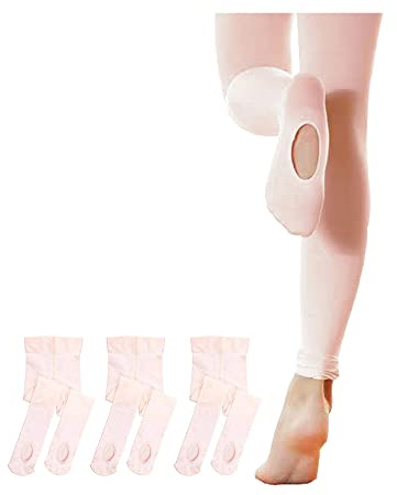 Stelle Girls Women Ballet Dance Convertible Tights Ultra Soft Pro Transition Tights (3BP, 10-15years)