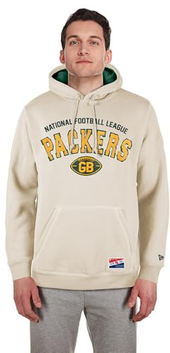 GREEN BAY PACKERS New Era Cap NFL 3rd Down Hooded Pullover Classic Stone Official Team Color Unisex XXL