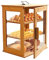 3-Layer Bamboo Bread Bin Breadbox,Clear Window Bread Holder Storage Bins Organizer,Bread Box with Removable Shelves for Kitchen Countertop/Collection Display Cabinet