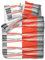 etérea Seersucker Bettwäsche 135x200 cm - bügelfreies Bettwäsche Set mit Kissen - Microfaser Satin nach Oekotex 100 - Reißverschluß - Gestreift - 135x200cm + 80x80 cm Kissenbezug - Orange