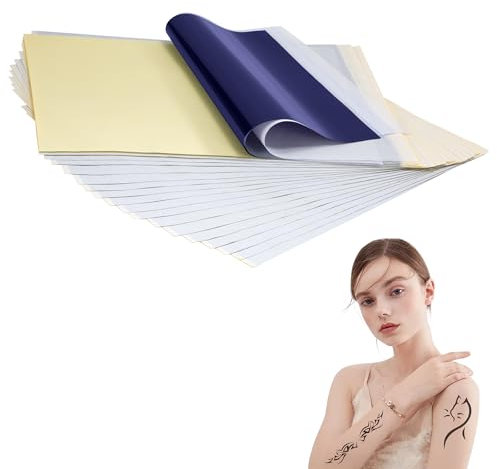 Tattoo Transferpapier Papier 25 Blatt Schablonen Tattoo Schablonen Pauspapier Zubehör Professioneller Tinte Graphitpapier Übertragen für Folie Auf Haut Bedrucken