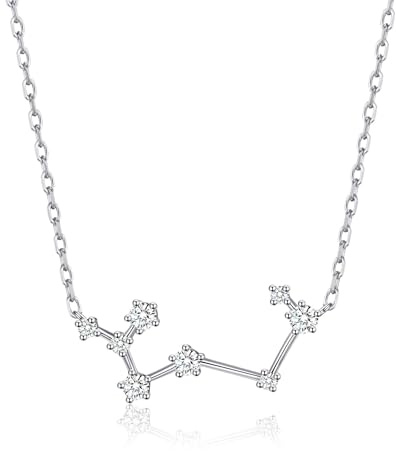 Philip Jones Sagittarius Star Sign Zodiac Constellation Necklace with Zircondia® Crystals