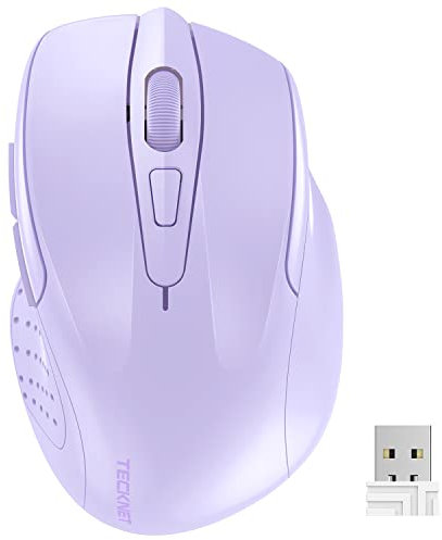 TECKNET Pro Wireless Mouse, 4000 DPI, 2.4G Ergonomic Optical, Computer Mouse for Laptop, Windows, Chromebook, 6 Button, 24-Month Battery Life, 6 Adjustment Levels, 36-Month Warranty