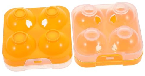 SHINEOFI 4nombre Boîte à Œufs Plastique à Compartiments Conteneur Antichoc Pour Réfrigérateur Rangement Camping Pique-
