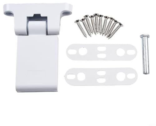 Eawfgtuw Bisagra de aleación de aluminio, herrajes blancos resistentes para puertas abatibles y ventanas, diseño de seguridad para zurdos y diestros