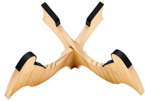 Fafeicy Ukulele-ställ Universell trä X-ramshållare med Mjuk Gummikuddning för Ukulele och små Stränginstrument