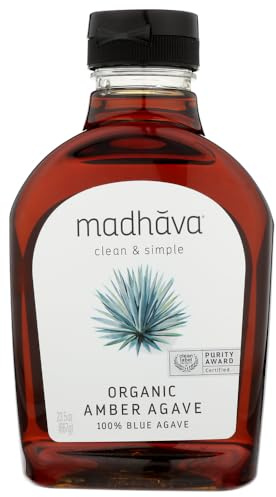 Madhava Organic Agave Nectar Amber, 23-Ounce (Pack of 2)