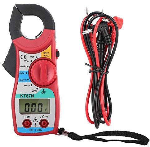 Multimetro, KT87N 600 V/450 V CC/CA Pinza amperometrica digitale 20-400A Amperometro Multimetro digitale con display LCD, Pinza multimetro Pinza amperometrica, valore massimo 1999 Multimetro