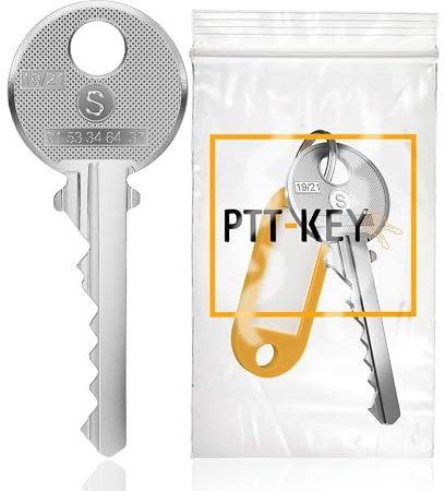 PTT-KEY - Clé PTT S10 pour serrure boîte aux lettres et entrée d'immeuble - Clé passe partout - Clé universelle - Barillet de boîte aux lettres - Pass PTT S10 - Pass universelle - Clé PTT S10