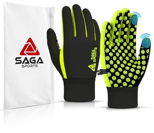 SAGA SPORTS Guanti invernali per bambini – Guanti caldi e freddi per ragazzi e ragazze – Touchscreen compatibili per neve, sci, ciclismo