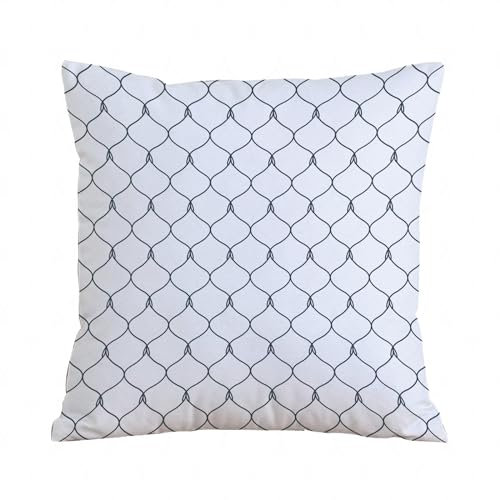 AELKSP Kissenbezug Kissenhülle Haus Dekorativ Für Jungen/Mädchen Wohnzimmer Schlafzimmer Sofa Stuhl Kissenbezüge,Antikes Dekor, geschwungene Wellenlinien, ovale Formen,40x40 cm