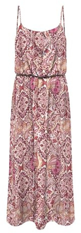 ONLY Onlnova Life AOP Robe Maxi à Bretelles, Ibis Rose., 36