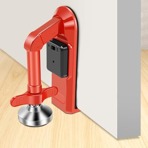 Verrou de porte portable 120 x 88 mm seulement environ 233 g ultra résistant avec poche Serrure de porte portable avec double fonction d'alarme jusqu'à 80 dB Butée de porte Alarme Structure moulée