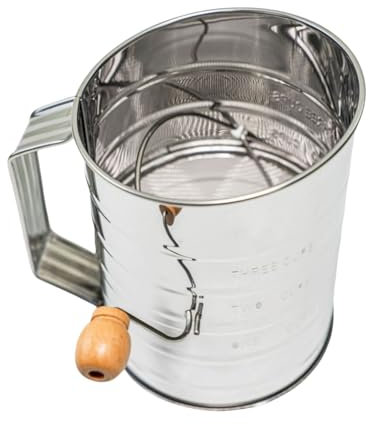 liuer Setaccio Farina, Setaccio per Farina Manuale con Manico setaccio da Cucina,Setaccio Farina in Acciaio Inox per Farina, Spezie in Polvere