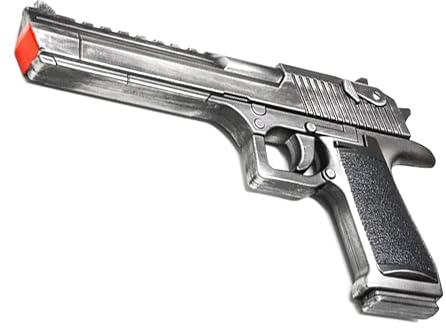 12.25 Desert Eagle Foam Replica Collectible Prop Gun for Cosplay, Halloween, Display & Gifting – Lightweight Safe Foam Pistol for Costume and Decor Use (Grey)