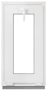 Framex källarfönster – tippfönster vit 45 x 100 cm 2-fack 32 mm (4/24/4) fönster plastfönster bredd x höjd (450 x 1 000 mm) funktion lutande fönster