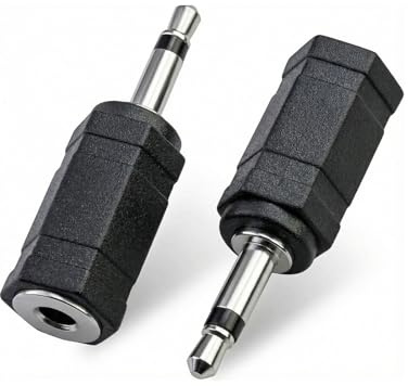SEYUGOPTI 3,5 mm Hane till 2,5 mm Honkontakt Stereoadapter 2-pack, Ljudkonverterare för Hörlurar, Högtalare och Mobila Enheter, Plug-and-Play