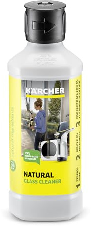 KÄRCHER Detergente naturale per vetri concentrato RM 500N per aspiragocce WV e robot lavavetri KÄRCHER, Flacone 500 ml, per vetri puliti senza aloni