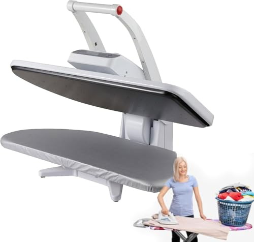 Kommersiell kraftig ångpress, 1400 W smart stor ångpress med stativ, 65 * 24 cm yta, 50 kg tryck, 300 ml tankkapacitet, 6 tyginställningar, for hemföretag(With stand)