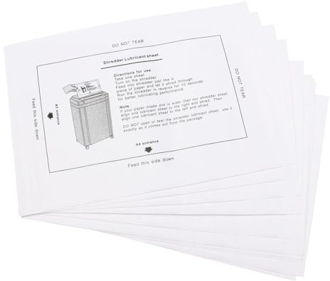 Abaodam Papel Portátil para Aceite Lubricante para Trituradora de Papel, 8 Unidades, Plástico Blanco, Mantenimiento sin Derrames, Adecuado para Oficina y Mercado