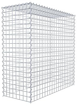GABIONA Cestino di Pietra Gabbione Maglie rettangolari, 5 x 5 cm, profondità 40 cm, Coltivazione Cestino Typ 3, Chiusura a Spirale, con zincatura galvanica