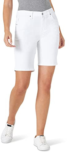 Lee Women's Relaxed Fit Bermuda Short, White, 16