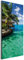 Wallario XXXL Riesen- Leinwandbild Karibisches Meer – Einsame Hütte unter Palmen - Wandbild 80 x 200 cm Brillante lichtechte Farben, hochauflösend, verzugsfrei, Kunstdruck