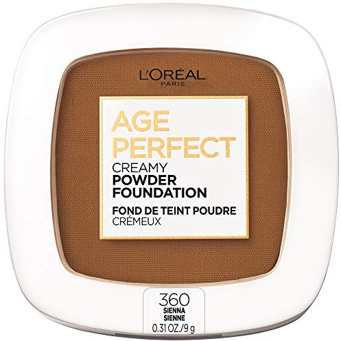 L’Oréal Paris Age Perfect Creamy Powder Foundation Compact, 360 Sienna, 0.31 Ounce