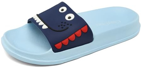 ChayChax Zapatillas de Baño para Niños Ligero Bañarse Chanclas de Casa Suave Zapatos de Playa y Piscina para Niña Niño,Azul B,28/29 EU=Fabricante 29