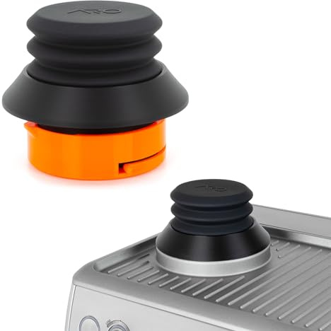 FusedLine Single Dose Hopper with Silicone Bellows and Anti-Popcorning Weight | Compatible with Breville Barista Express, Pro, Touch, and Impress | Black