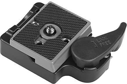 Sequpr Placa de Liberación Rápida con Abrazadera Compatible con Placa de Liberación Rápida Manfrotto 200PL-14 Placa de Liberación Rápida Abrazadera para Trípode Cámara