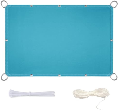 Rektangulärt skuggsegel, 2,5 x 6 m, duk, skuggning, vattentät, vindsegel, sjöskydd, blå