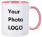 Tasse à café personnalisée avec photo, tasse à café photo personnalisée, tasse d'anniversaire cadeau pour lui/elle, tasse de texte personnalisable avec logo pour hommes - femmes (rouge, 325 ml)