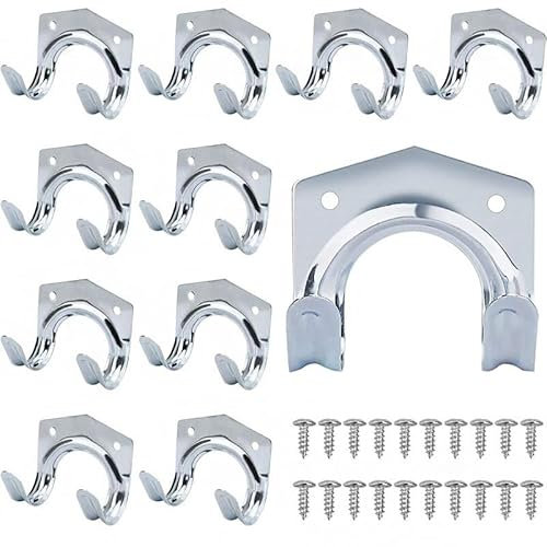 Rivweten Lot de 10 crochets de suspension muraux pour outils de garage, abri de jardin, support de suspension