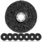 UVVRUR CSD Scheibe 125mm Grob Reinigungsscheiben 7 STK CSD Scheibe 125mm Schleifscheiben für Winkelschleifer Rost Entfernen Rostentferner für Ntfernen Sie Farbe, Rost (Schwarz, 7, Mittel)