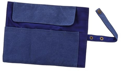 VALICLUD Portaorologi per Uomo in Canvas Blu, Custodia per Trasporto Grande Capacità, Si Arrotola Ordinatamente e Conserva Fino a 5 Orologi, per Viaggio