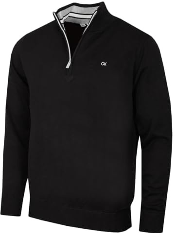 Calvin Klein Uomo Campus Maglione per Tutte Stagioni - Sport Nero - XL