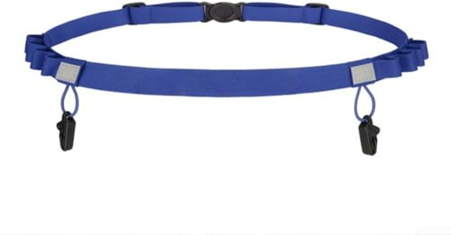 Cinturón ajustable para correr, ligero para correr, maratón, cinturón fijo impermeable, reflectante, para deportes y carreras para actividades al aire libre (azul)