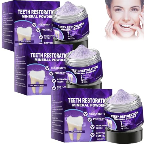 Zahnreparatur Mineral Puder - Zahn Reparatur Mineralpulver,Zahnbleaching Zahn Reparatur Mineralpulver, Zahnrestaurations Mineralpuder Zahnweiss Pulver Zahnstärkung und Zahnfleischpflege (3)