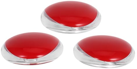 PACKOVE Custodia Trucchi Donna con Specchio Portatile per Fard, Extension Finte, Cosmetici 3 Pezzi in Plastica, Vetro e Alluminio, Rosso