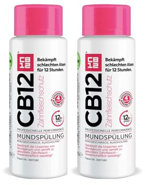 CB12 Zahnfleischschutz Mundspülung x 2: Mundgeruch bekämpfen und Zahnfleisch schützen – neue patentierte Formulierung – 500 ml x 2
