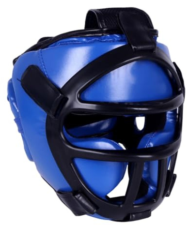 wueiooskj Casco da boxe traspirante, protezione per il viso MMA per un allenamento fresco e confortevole, sparring, taekwondo, casco da boxe con forti