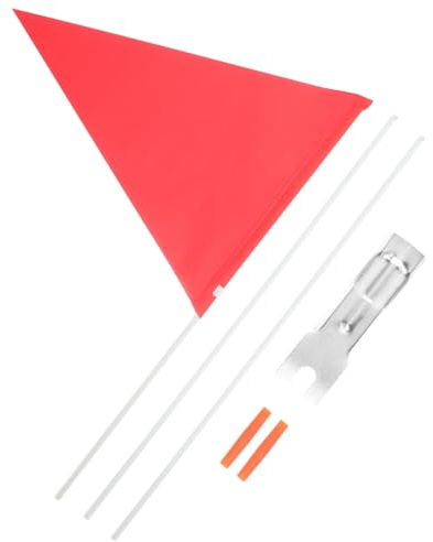 IMIKEYA Drapeau de Vélo pour Garçon et Filles Rouge 1 PC Mât Solide en Fibre de Verre, Drapeau de Sécurité Professionnel Portable, Accessoire Vélo Solide et Visible pour Sécurité Routière
