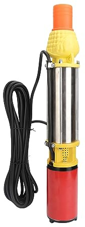 MasYosh Pompa Sommergibile Solare per Pozzi, Pompa per Pozzi Profondi DC12V 250W in Acciaio Inossidabile con Prevalenza di e Flusso di 5 M3/h, per L'irrigazione Agricola Giardino