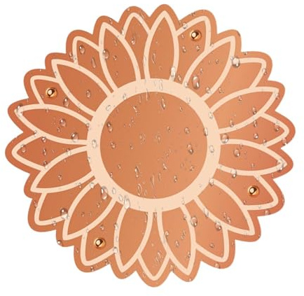 Kupferne Vogelbad-Scheibe Universelle Sonnenblumen Reinigungssichere Platte